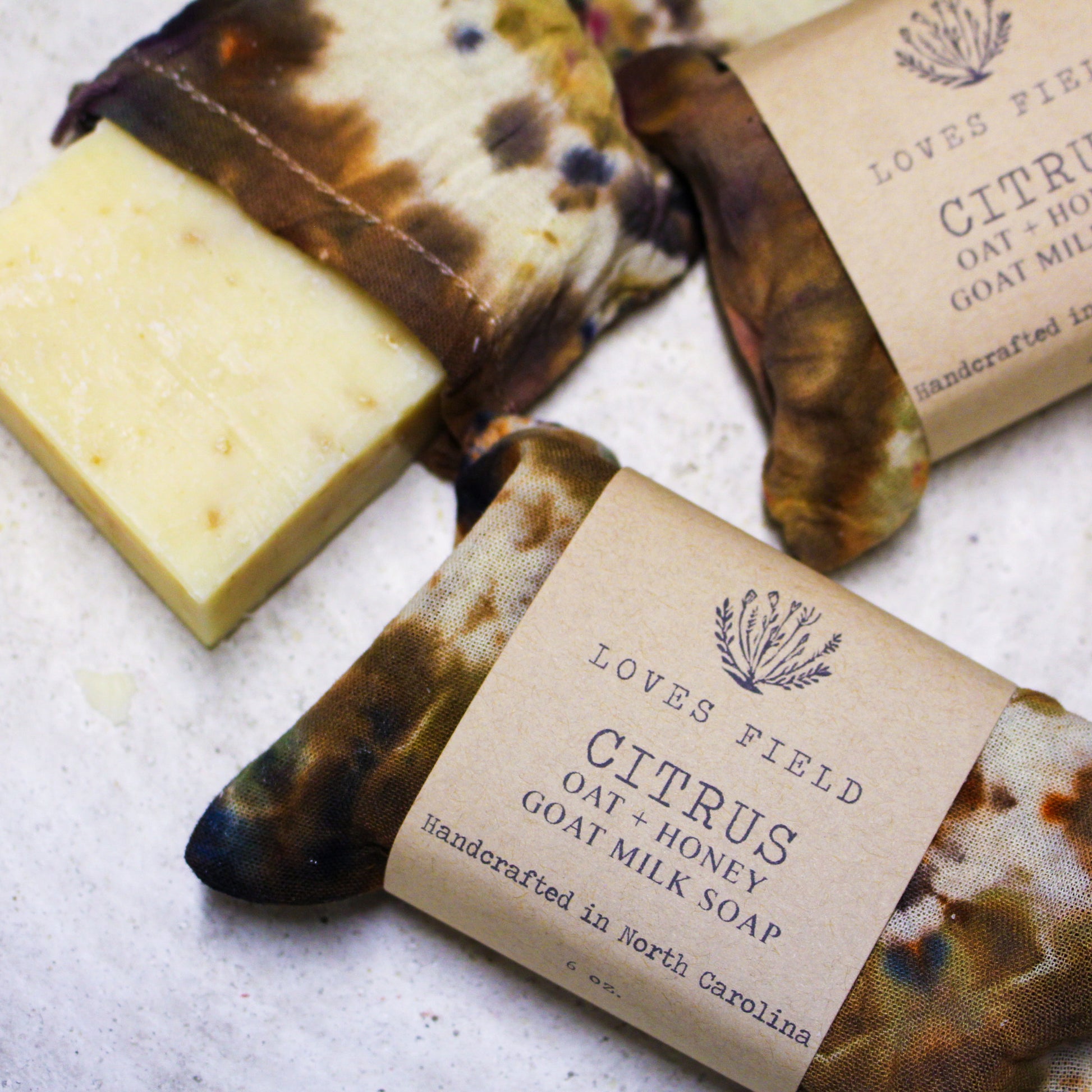 citrus lemon oatmeal goat milk soap bar, handmade small batch natural soap