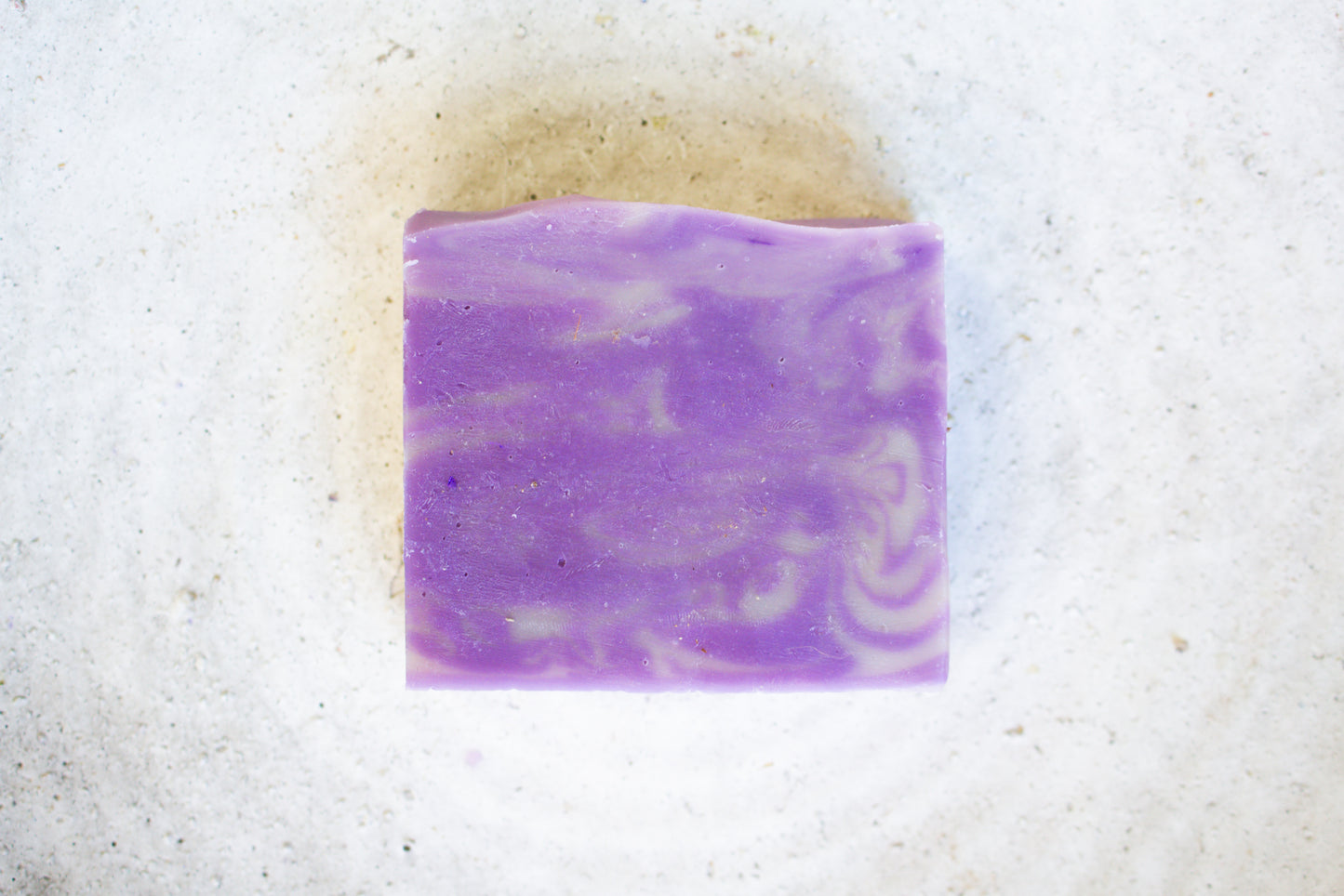 lavender essential oil goat milk soap bar with shea butter and olive oil, handmade small batch soap