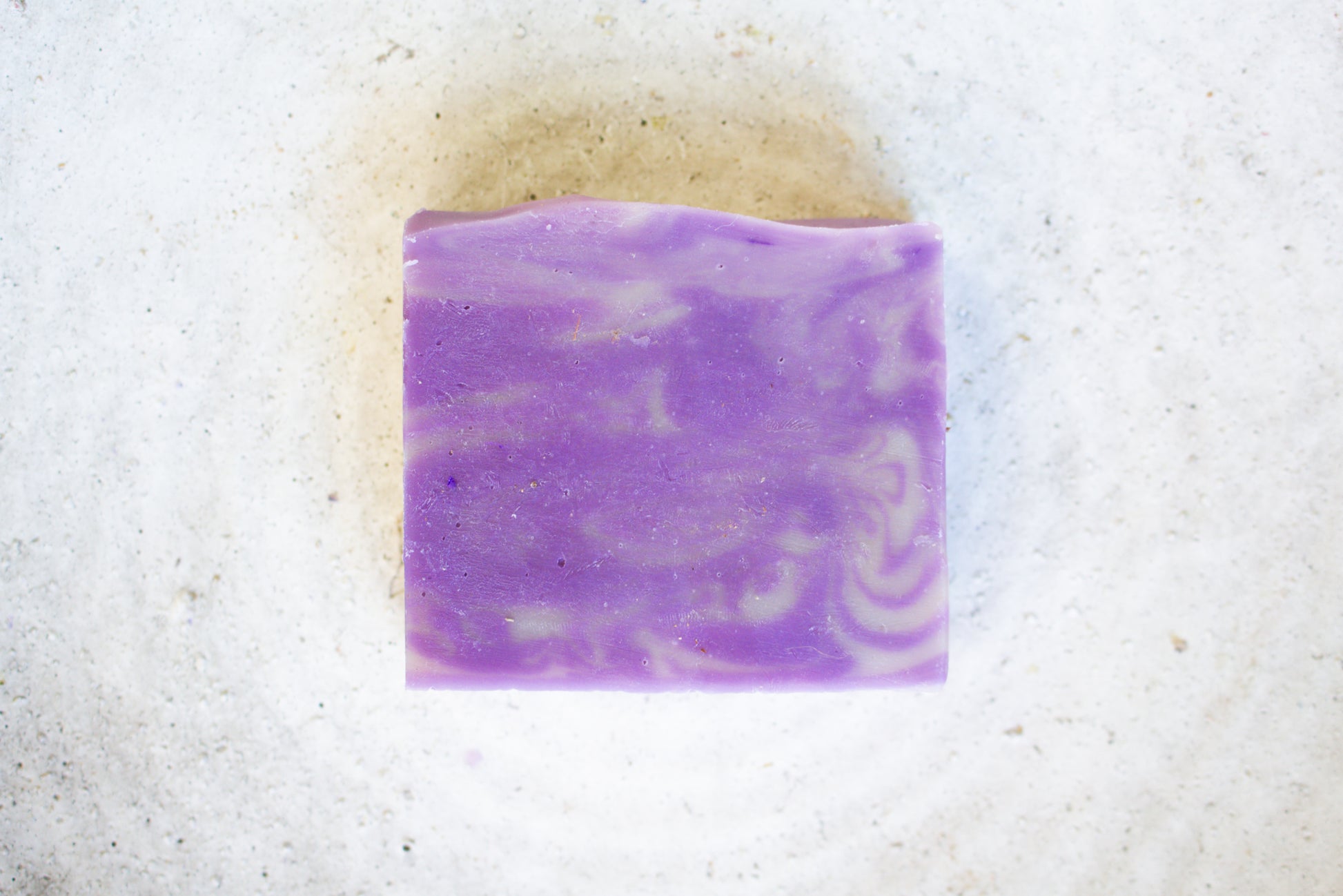 lavender essential oil goat milk soap bar with shea butter and olive oil, handmade small batch soap