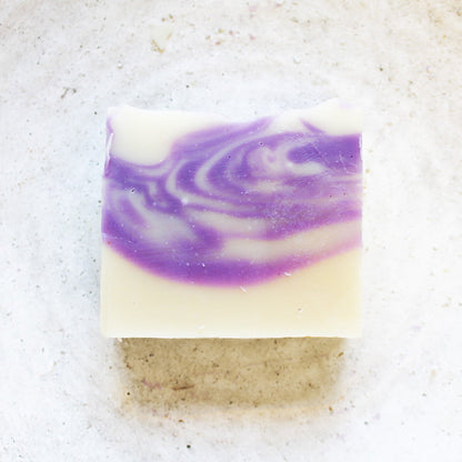 handmade lavender goat milk soap bar, cold process palm oil free natural soap North Carolina