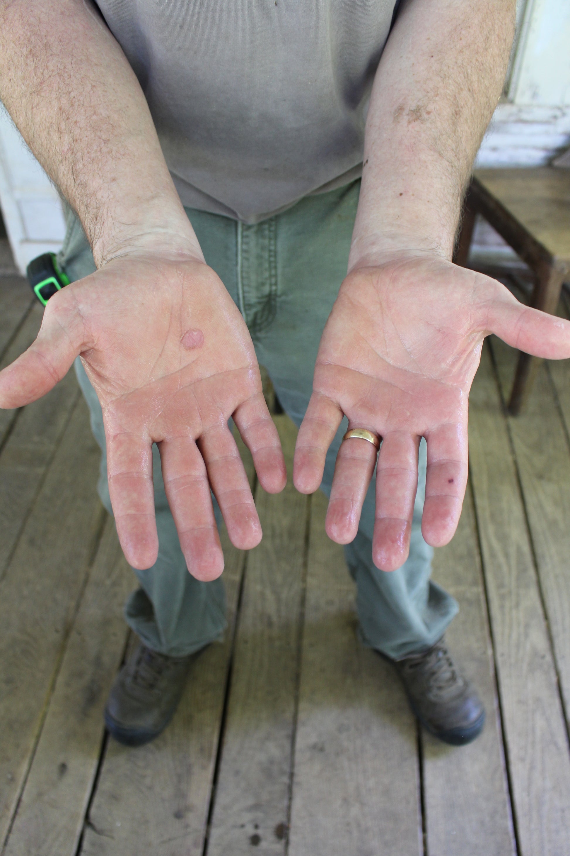 clean hands after washing with natural orange spice oatmeal goat milk soap