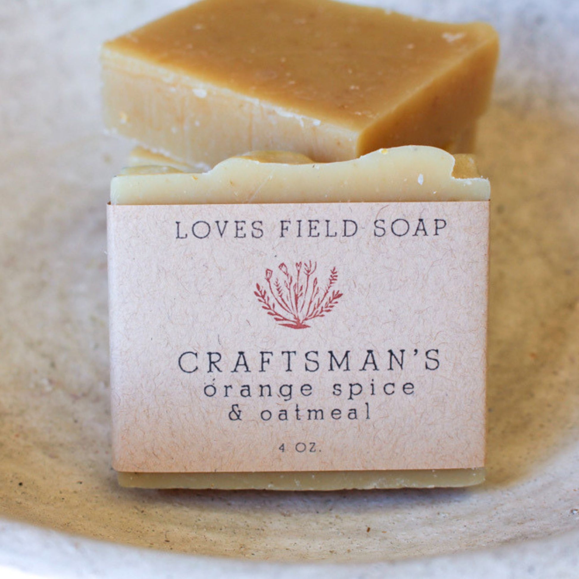 orange oatmeal goat milk soap bar