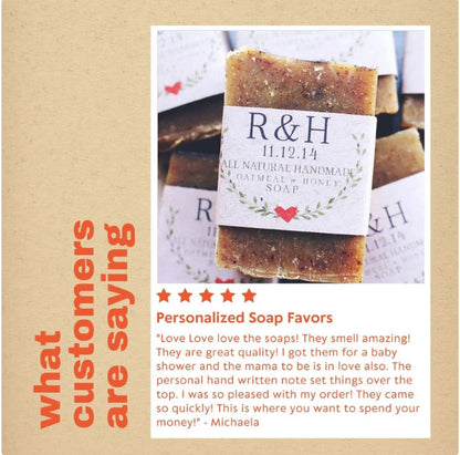 customer reviews for handmade bridal shower soap favors, loves field studio