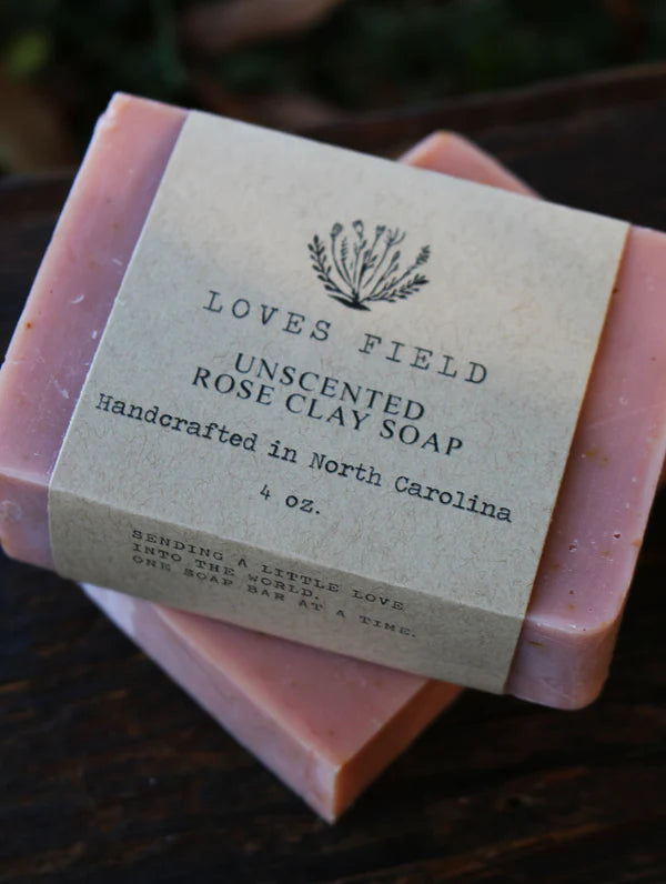 Unscented Rose Clay Calendula Goat Milk Soap - Loves Field Studio