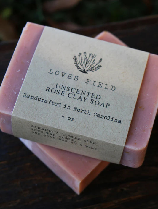 Unscented Rose Clay Calendula Goat Milk Soap - Loves Field Studio